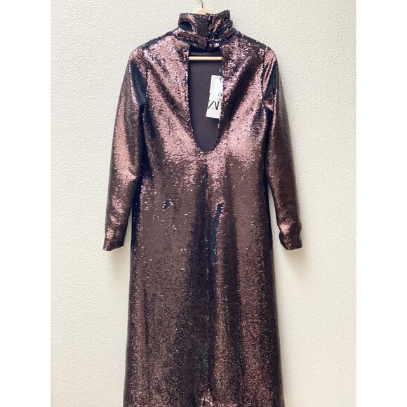 Zara Sequinned Knit Dress - Picture 4 of 5